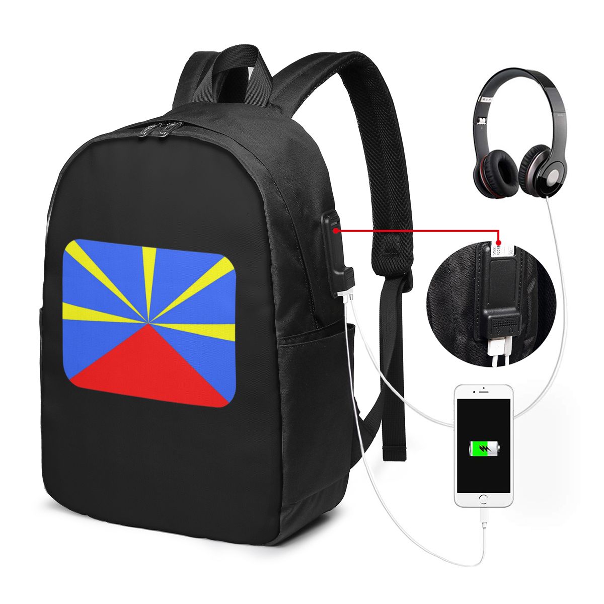 Laptop Bag - Mochila com bandeira da ilha de