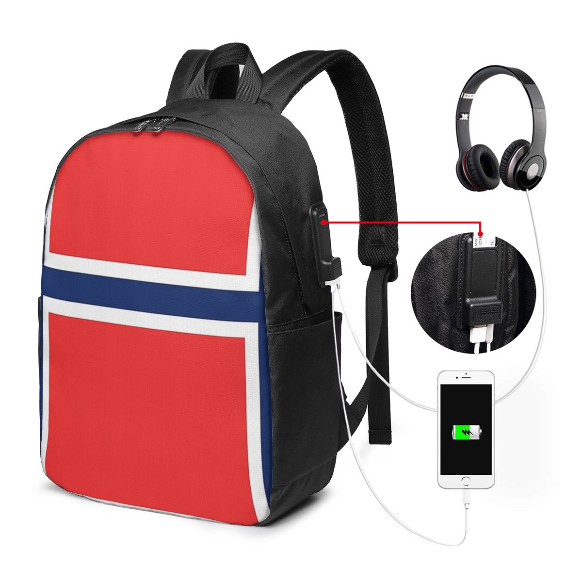 Mochila com bandeira da Norueg - Laptop Bag avaliação e preço